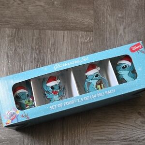 Disney Stitch Holiday Glassware Set